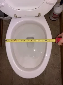 Measure special toilet seat