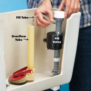 how to fix running toilet: check the fill valve
