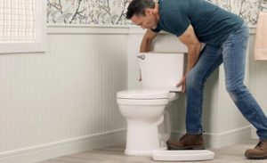 how to install a toilet : place new bolts