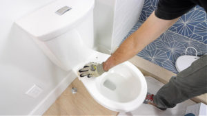 how to install a toilet : prep a toilet