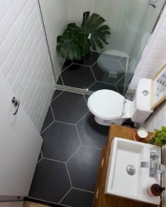 size of the small toilet