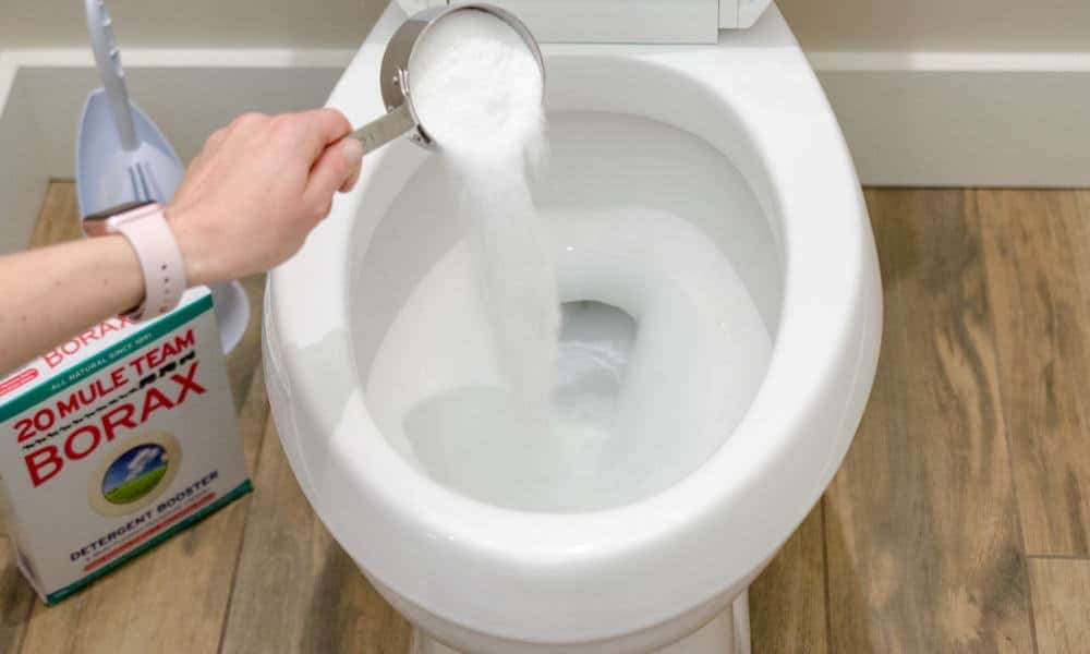 Use Borax to clean toilet ring
