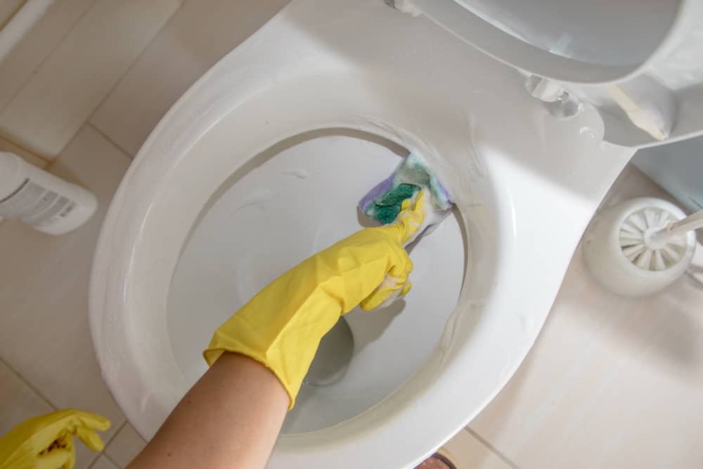 How to Clean under the Rim of the Toilet?
