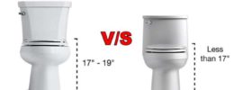 comfort height toilet vs standard